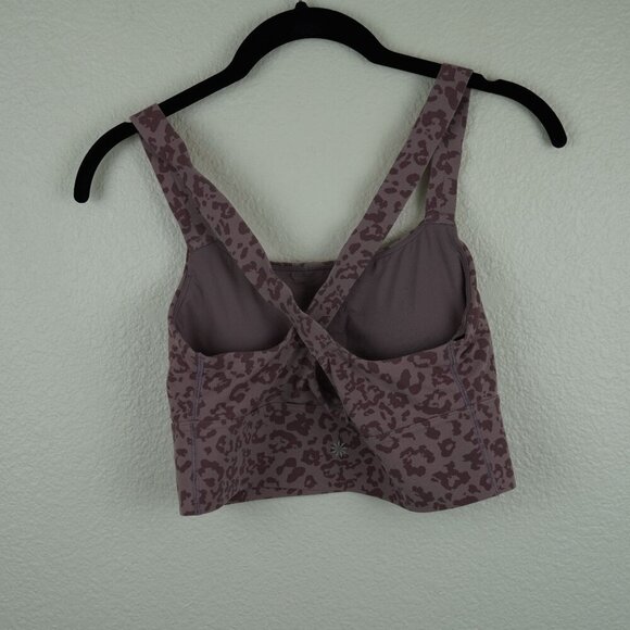 Athleta‎ Elation Cross Back Leopard Print Sports Bra Size S - Picture 4 of 9